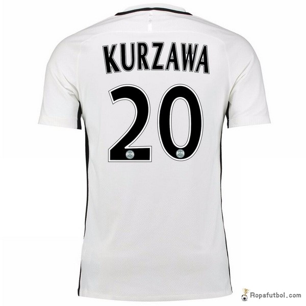 Camiseta Paris Saint Germain Replica Tercera Ropa Kurzawa 2016/17 Blanco